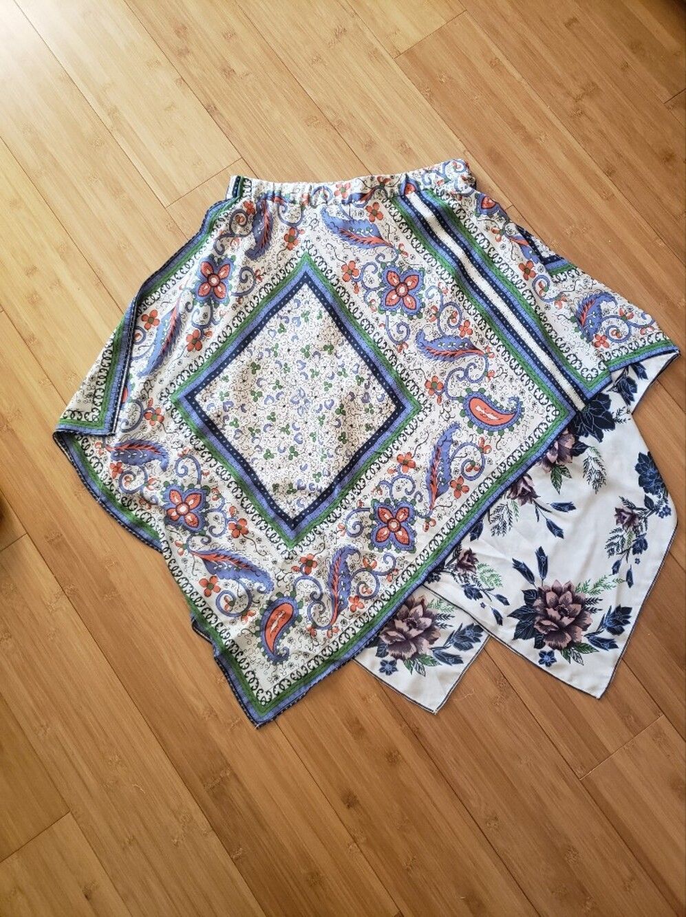 Maeve Anthropologie Paisley Handkerchief Skirt - 0
